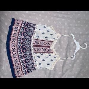 This is a flowy shirt with a very nice pattern